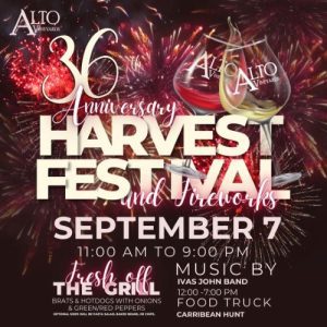 alto vineyards harvest festival flyer